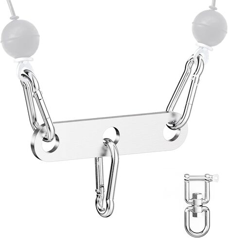 J Bryant Stainless Steel Double to Single Pulley Adaptor Plate for Cable Machine – Fitness Dual Pulley Connector with 3 Carabiners for LAT Pulldown, Triceps Pushdown, and T Bar Row Accessories in Kuwait