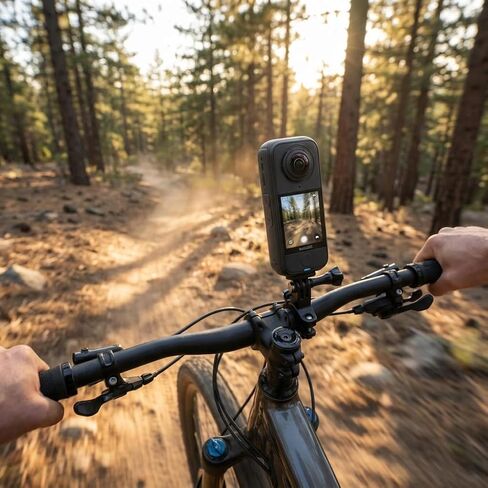 حزمة Insta360 X4 Air 360 Action Camera Starter (أسود) عدسة مزدوجة خفيفة الوزن مقاومة للماء 8K | نظام التثبيت للسفر وركوب الدراجات ومدونات الفيديو والرياضات الخارجية (CINSAAFA-SE03) + مجموعة 50 في 1 + المزيد in Kuwait