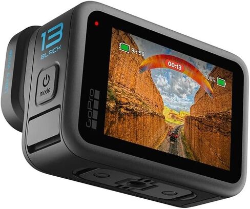مجموعة كاميرا GoPro HERO13 Black Action مع 3 بطاريات Enduro، شاحن مزدوج، بطاقة microSD سعة 64 جيجابايت، مجموعة ملحقات - فيديو 5.3K Ultra HD، HyperSmooth 6.0، كاميرا مغامرات مقاومة للماء in Saudi Arabia