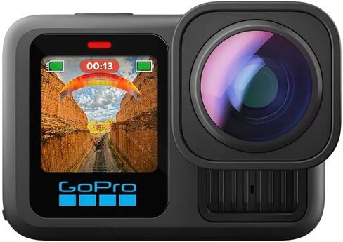 مجموعة كاميرا GoPro HERO13 Black Action مع 3 بطاريات Enduro، شاحن مزدوج، بطاقة microSD سعة 64 جيجابايت، مجموعة ملحقات - فيديو 5.3K Ultra HD، HyperSmooth 6.0، كاميرا مغامرات مقاومة للماء in Saudi Arabia
