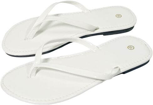 Women’s Summer Flip Flops - Lightweight Vegan Leather Sandals with Rubber Sole for Beach Comfort | 2025 Essentials in Saudi Arabia