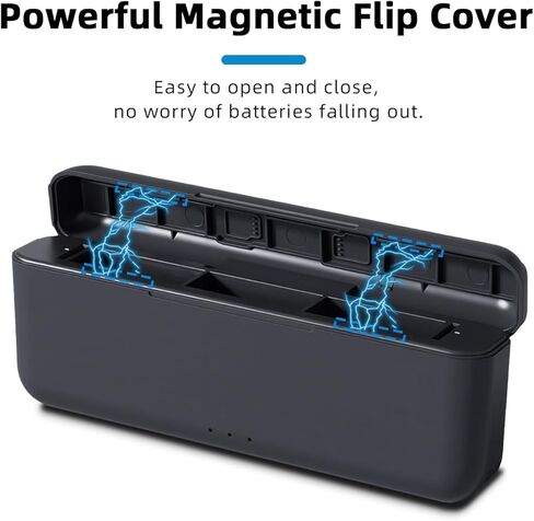 Osmo Action 5 Pro Battery Charger Compatible with DJI Action Osmo Action 5 Pro, Osmo Action 4, Osmo Action 3, USB Fast Charging Case with Type-C Cable, Triple Battery Charger in Kuwait