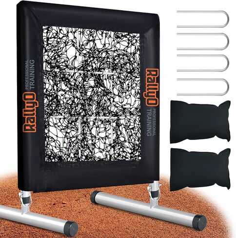 Pitching Net, 9 Hole Baseball & Softball Pitching Net with Strike Zone, Adjustable Pitching Target with 9 Pocket Design, Portable Pitching Practice Equipment in Kuwait