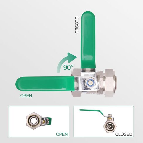 3/4" Air Piping Fittings, Air Compressor Shut Off Valve & Air Hose Fittings, 200PSI Nickel-Plated Brass for Compressed Air Piping System, Shop Air Line Kit, Rapid Air System 3/4 in Kuwait