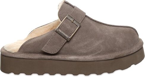 BEARPAW Women's Moxie Platform Lo Iced Coffee Solid Slipper in Saudi Arabia