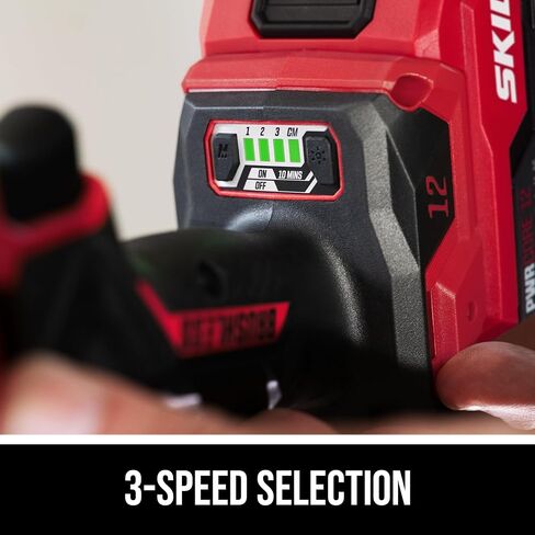 SKIL PWR CORE 12V بدون فرش 1/2 بوصة. محرك مثقاب صغير الحجم ومتغير السرعة و1/4 بوصة. طقم مفك سداسي مدمج ذو 3 سرعات، يتضمن بطارية 2.0 أمبير وشاحن USB-C بقدرة 20 وات - CB8429A-11 in Saudi Arabia