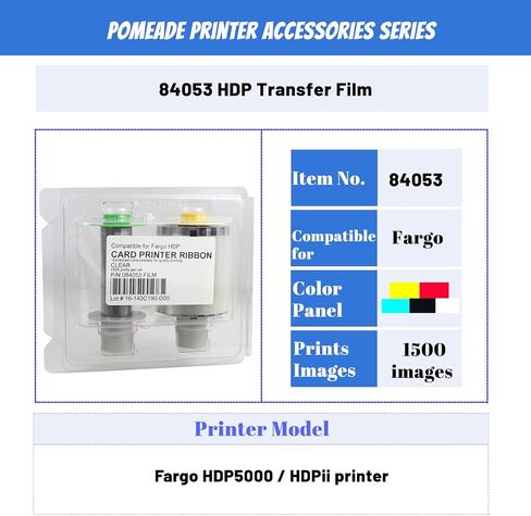 فيلم نقل HDP 84053 متوافق مع طابعة Fargo HDP5000 / HDPIi، يستخدم مع شريط 84051، 15000 صفحة in Kuwait