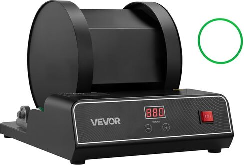 VEVOR Rock Tumbler, 1 lb Rock Polishing Machine, Rocks Tumbling Kit with 4-Speed Adjustment, 1–9 Day Timer, Direct Drive Motor Rocks Polishing Kit for Rose Quartz, Amethyst, Quiet Operation in Saudi Arabia