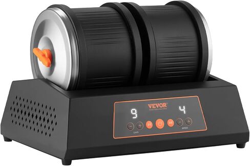 VEVOR Rock Tumbler، آلة تلميع الصخور بوزن 1 رطل، مجموعة أدوات تلميع الصخور مع تعديل 4 سرعات، مؤقت من 1 إلى 9 أيام، طقم تلميع الصخور بمحرك الدفع المباشر لكوارتز الورد، الجمشت، عملية هادئة in Kuwait