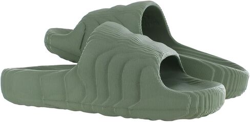 adidas Womens Adilette 22 Slide Casual Sandals Casual Low Heel 1-2" - Green in Saudi Arabia
