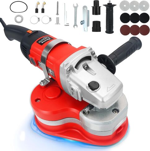 Upgraded Electric Diamond Polisher Machine, Concrete Grinder Kit for Concrete Floor, Granite Polishing and Epoxy Floors, 8" Grinding Diameter Equipped with 6-Speed Adjustment and Removable Dust Cover in Saudi Arabia