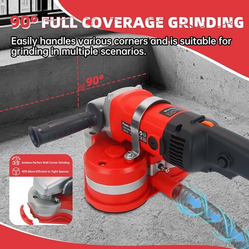 Upgraded Electric Diamond Polisher Machine, Concrete Grinder Kit for Concrete Floor, Granite Polishing and Epoxy Floors, 8" Grinding Diameter Equipped with 6-Speed Adjustment and Removable Dust Cover in Saudi Arabia