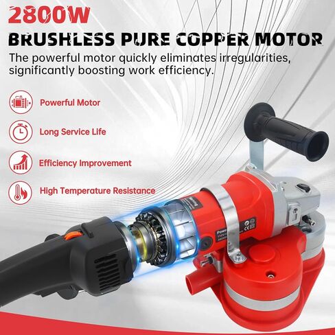 Upgraded Electric Diamond Polisher Machine, Concrete Grinder Kit for Concrete Floor, Granite Polishing and Epoxy Floors, 8" Grinding Diameter Equipped with 6-Speed Adjustment and Removable Dust Cover in Saudi Arabia