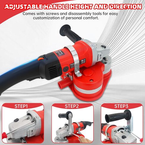 Upgraded Electric Diamond Polisher Machine, Concrete Grinder Kit for Concrete Floor, Granite Polishing and Epoxy Floors, 8" Grinding Diameter Equipped with 6-Speed Adjustment and Removable Dust Cover in Saudi Arabia
