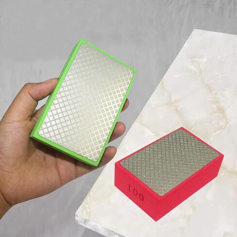 4 Pieces Diamond Hand Polishing Pads Diamond Standing Pads for Hand Sanding Tile Concrete Glass Ceramics Marble Granite(60#,100#,200#,400#) in Saudi Arabia
