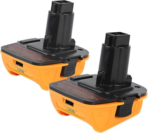 DCA1820 Adapter for DeWalt 18V to 20V Battery Replacement Converter for 20V Max Lithium Cordless Tools DCB200 DCB 203 to 18V XRP Nicad NiMh Batteries with USB Port 2 Packs in Kuwait