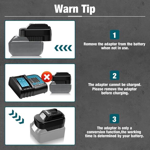 Adapter for Makita 18V to 12V Battery,for Makita 18V BL1830 BL1850 Battery Convert to Work for Mak 12V BL1020B BL1041B Cordless Power Tool in Saudi Arabia