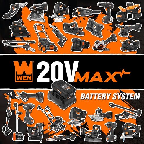 WEN 20V Max Cordless Drill, Brushless Compact Impact Driver, and LED Work Light/Flashlight Combo Kit with 2Ah Battery and Charger (20VK3DDL) in Kuwait