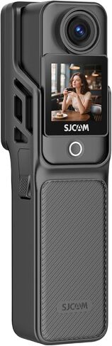 SJCAM C400 3-in-1 Handheld Action Camera | Compact Multi-Mode Vlogging Cam with Built-in Grip & Touchscreen Controls | Waterproof Mini Camera for Travel (C400) + 50-in-1 Action kit + 64GB Card + More in Saudi Arabia