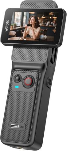 SJCAM C400 3-in-1 Handheld Action Camera | Compact Multi-Mode Vlogging Cam with Built-in Grip & Touchscreen Controls | Waterproof Mini Camera for Travel (C400) + 50-in-1 Action kit + 64GB Card + More in Saudi Arabia