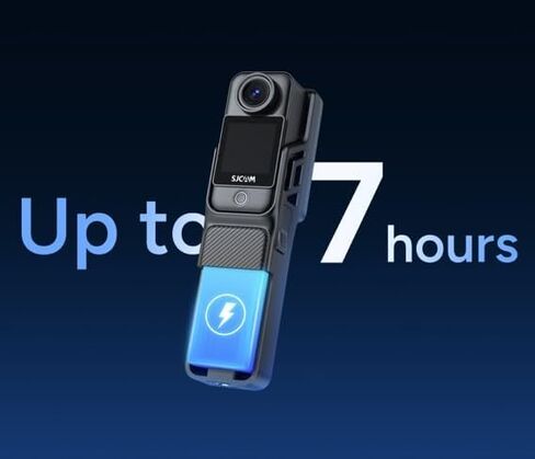 SJCAM C400 3-in-1 Handheld Action Camera | Compact Multi-Mode Vlogging Cam with Built-in Grip & Touchscreen Controls | Waterproof Mini Camera for Travel (C400) + 50-in-1 Action kit + 64GB Card + More in Saudi Arabia