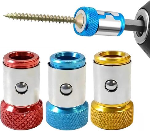 3Pcs Screwdriver Head Magnetic Ring, Magnetic Drill Bit Set with Magnetic Rings,Non-Slip Strong Magnetic Retention Bit Holders for Screwdrivers and Power Drills in Saudi Arabia