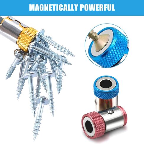 3Pcs Screwdriver Head Magnetic Ring, Magnetic Drill Bit Set with Magnetic Rings,Non-Slip Strong Magnetic Retention Bit Holders for Screwdrivers and Power Drills in Saudi Arabia