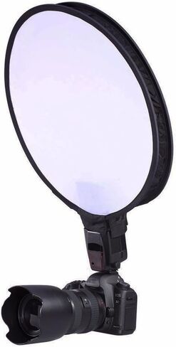 EXMAX® 11.8 بوصة/30 سم ناشر سوفت بوكس ​​دائري قابل للطي متوافق مع Canon Flash Nikon Speedlight in Saudi Arabia