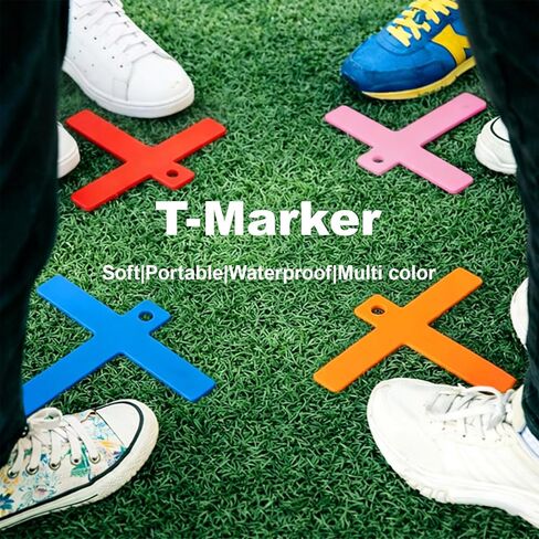 6 Colors High Visibility Silicone T Marks Set for Actor Stage Walk, Camera T Marker, Including 2 Fluorescent, Non Slip for Photography Positioning Stage Catwalk Shooting Photoing Performer in Saudi Arabia