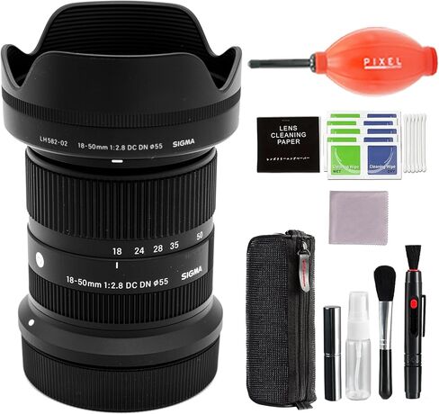 Sigma 18-50mm f/2.8 DC DN Contemporary Lens for Canon RF Mount with Sunshine Advanced Accessory Bundle... in Saudi Arabia