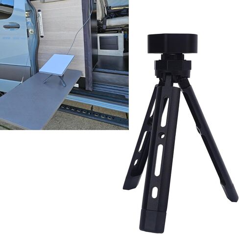 Satellite Tripod and Adapter Set, Aluminum Alloy Height Angle Adjustable Portable Satellite Mount Tripod for RV Travel Camping Outdoor Use in Saudi Arabia