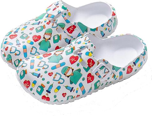 Arch Support Nurse Clogs for Women: Non Slip Work Shoes Waterproof Garden Clogs - Adjustable Buckle Mules - Slip-On Cushion Slippers Slides in Saudi Arabia