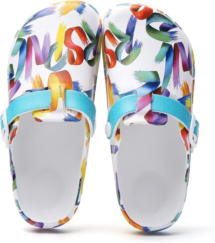 Arch Support Nurse Clogs for Women: Non Slip Work Shoes Waterproof Garden Clogs - Adjustable Buckle Mules - Slip-On Cushion Slippers Slides in Saudi Arabia
