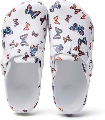 Arch Support Nurse Clogs for Women: Non Slip Work Shoes Waterproof Garden Clogs - Adjustable Buckle Mules - Slip-On Cushion Slippers Slides in Saudi Arabia
