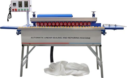 TECHTONGDA Woodworking Edge Bander Automatic Straight Edge Banding Machine Flush End Matching, Double-Sided Gluing, Automatic Trimming with Control Panel Adjustable Speed 0-6m/min in Saudi Arabia