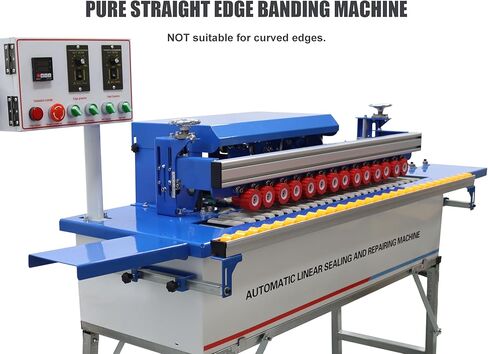 TECHTONGDA Woodworking Edge Bander Automatic Straight Edge Banding Machine Flush End Matching, Double-Sided Gluing, Automatic Trimming with Control Panel Adjustable Speed 0-6m/min in Saudi Arabia