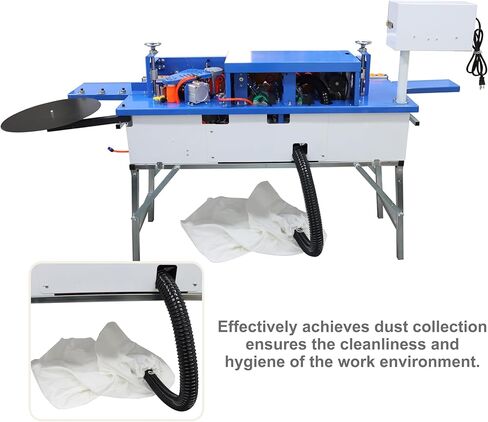 TECHTONGDA Woodworking Edge Bander Automatic Straight Edge Banding Machine Flush End Matching, Double-Sided Gluing, Automatic Trimming with Control Panel Adjustable Speed 0-6m/min in Saudi Arabia
