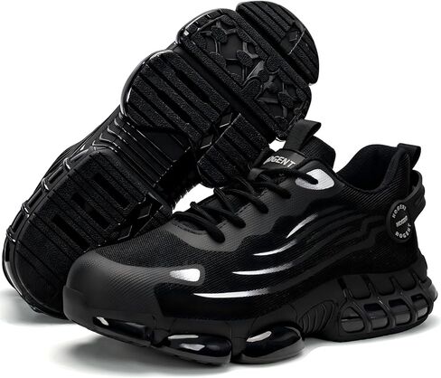 أحذية إصبع القدم الصلب للرجال النساء المركب أحذية رياضية مركبة العمل أحذية تنس غير قابلة للتدمير أحذية تنس خفيفة الوزن تنفس البناء ثقب تصميم وسادة الهواء وسادة مريحة in Kuwait