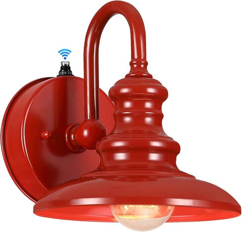 LONEDRUID Dusk to Dawn Sensor Outdoor Gooseneck Barn Light Fixtures Brown Exterior Wall Sconce Lighting Modern Outside Porch Lantern Waterproof Farmhouse Wall Mount Lamp for House Garage Patio in Kuwait