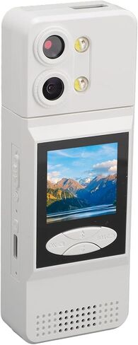 fosa كاميرا الجسم 2K 180 درجة عدسة قابلة للدوران ليلة إنفاذ القانون يمكن ارتداؤها كاميرا فيديو مزدوجة TypeC عمر البطارية الطويل in Kuwait