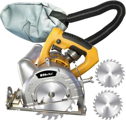 منشار دائري صغير سلكي، منشار خشب كهربائي 4 بوصات و5 بوصات مع كيس غبار مفرغ، شطبة قطع 0-45 درجة، أقصى عمق قطع 1.6 بوصة (90 درجة)، 1.28 بوصة (45 درجة) للخشب والمعادن الناعمة والبلاط والبلاستيك 001 in Kuwait