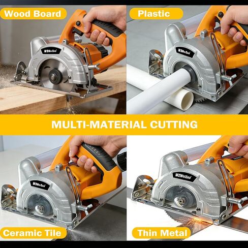 منشار دائري صغير سلكي، منشار خشب كهربائي 4 بوصات و5 بوصات مع كيس غبار مفرغ، شطبة قطع 0-45 درجة، أقصى عمق قطع 1.6 بوصة (90 درجة)، 1.28 بوصة (45 درجة) للخشب والمعادن الناعمة والبلاط والبلاستيك 001 in Kuwait