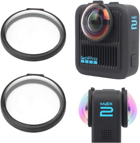 غطاء حماية للعدسة/العدسة لجهاز GoPro MAX2، صلابة 9H عالية النفاذية، مقاوم للماء والغبار (زجاج بصري) in Kuwait