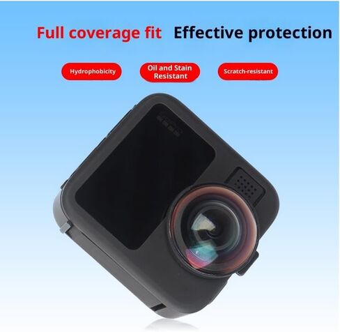 غطاء حماية للعدسة/العدسة لجهاز GoPro MAX2، صلابة 9H عالية النفاذية، مقاوم للماء والغبار (زجاج بصري) in Kuwait