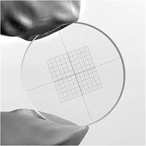 Microscope Kit NO.925 Cross Hair Grid Optical Glass Lenses Lens Microscope Reticles for Measuring Tool Microscope Lens Adapters(20mm) in Saudi Arabia