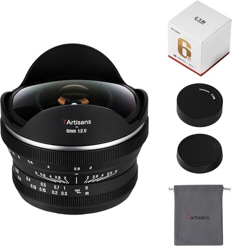 7artisans 6mm F2.0 APS-C Fisheye Ultra Wide Angle 220° Manual Focus Prime Lens Compatiable for Nikon Z Mount Mirrorless Cameras Zfc Z50 Z30 in Saudi Arabia
