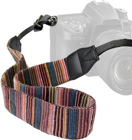 حزام رقبة الكاميرا لطيف للمصورين النساء، حزام منسوج بوهيمي لحزام حبل الكاميرا SLR DSLR أو حزام المناظير in Kuwait