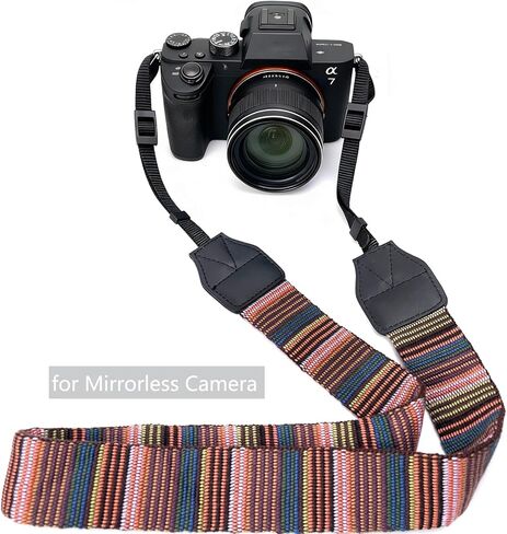 حزام رقبة الكاميرا لطيف للمصورين النساء، حزام منسوج بوهيمي لحزام حبل الكاميرا SLR DSLR أو حزام المناظير in Kuwait