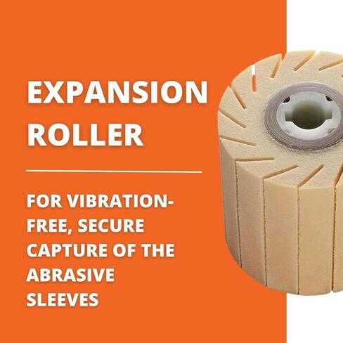 Fein Expansion Roller for WPO 14-25E Finisher - Securely Holds Abrasive Sleeves for Smooth, Vibration-Free Sanding & Polishing, 4" x 4" Diameter, 3/4" Bore - 63806192010 in Saudi Arabia