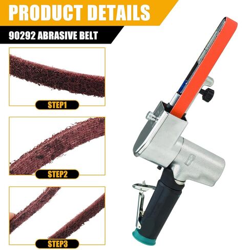 حزام كاشط متوافق مع Dynabrade 90292 | حزام صنفرة متوسط ​​الحجم مقاس 1/2 بوصة × 18 بوصة لآلات صنفرة الحزام | دعامة من قماش أكسيد الألومنيوم، حزام ممتاز (عبوتان) in Kuwait